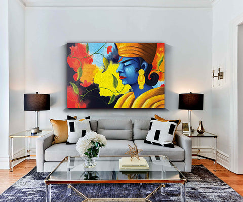 18_DA - Indian King in deep thought Abstract Art