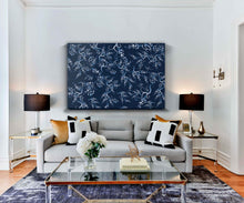 Load image into Gallery viewer, 208_DP - Dark Blue  Background With Silver Shine Design
