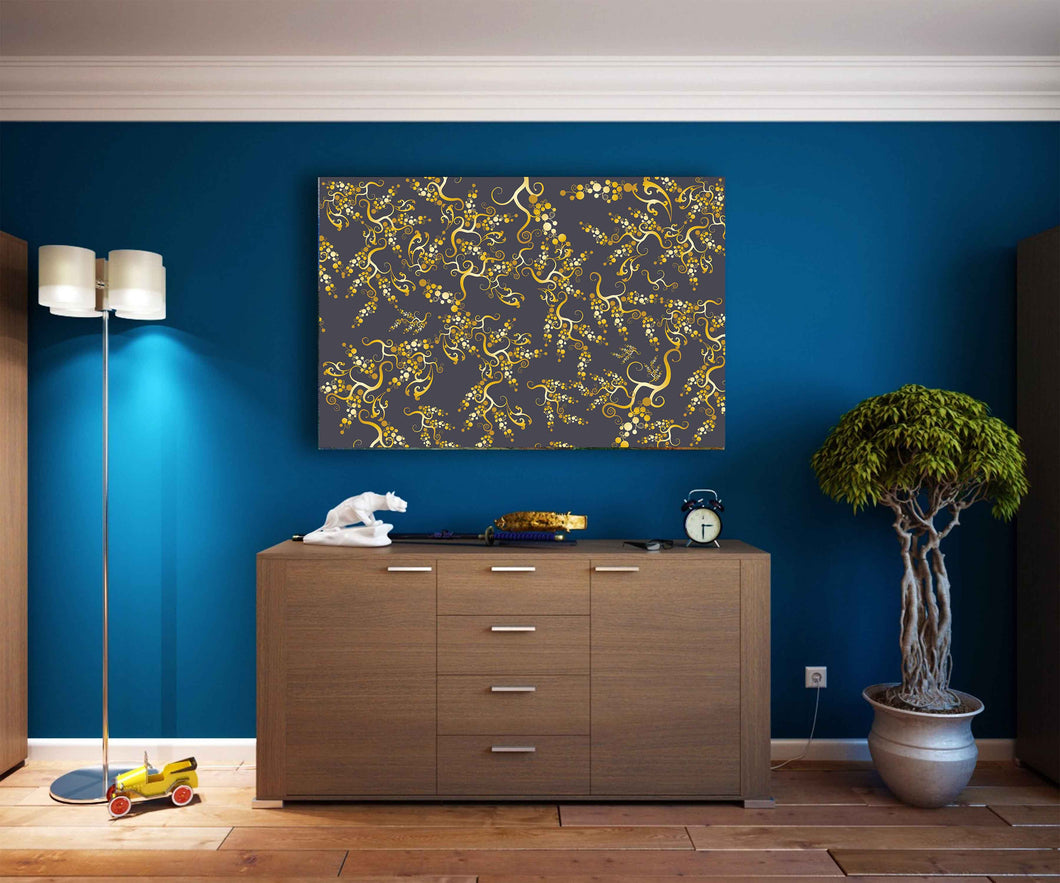 212_DP - Lavender Background With Golden Shine Design
