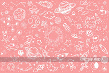 Load image into Gallery viewer, 218_DP - Pastel Pink  Background  - Kids Space Theme
