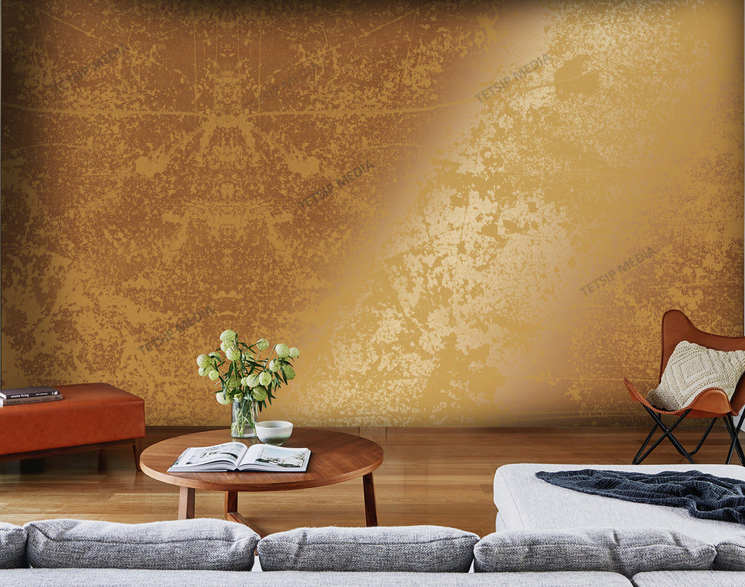 226_DA - Shiny Golden Brown Metallic and Rustic Wallpapers