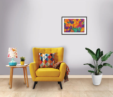 24_DP - Multi color floral, Abstract Art