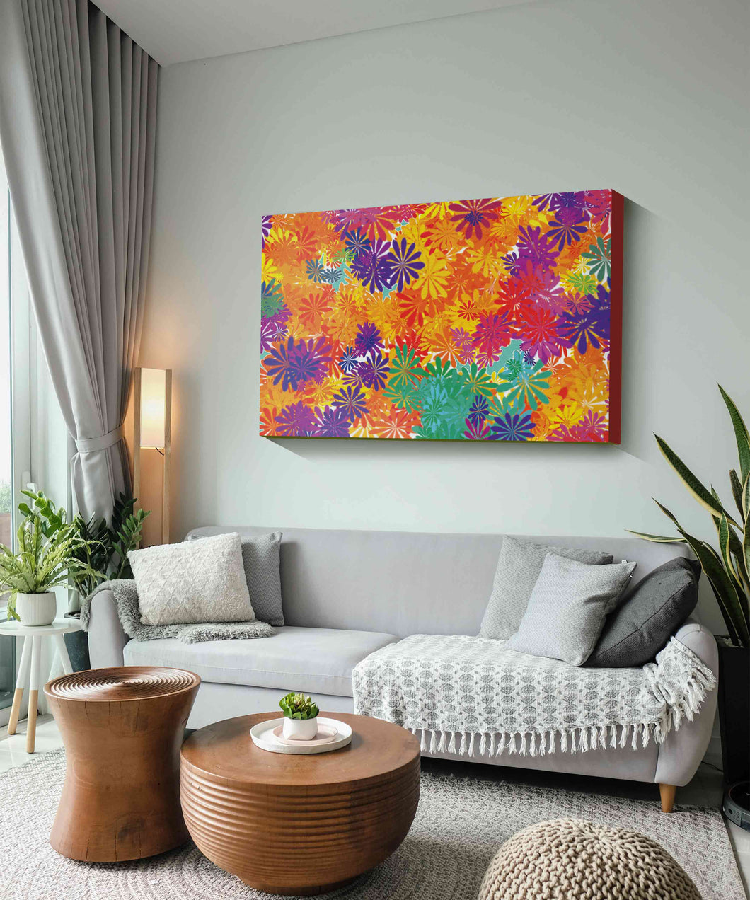 24_DP - Multi color floral, Abstract Art