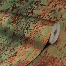 Load image into Gallery viewer, 250_DA - Green and Copper Rustic Metallic Wallpaper
