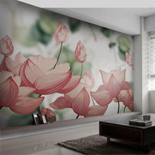 Load image into Gallery viewer, 269_DA - Pink Lotus Watercolour Painting, Mural Wallpaper
