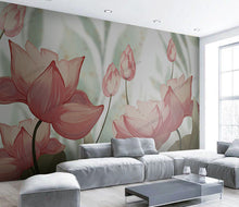 Load image into Gallery viewer, 270_DA - Floral Mural with Green Leaves Wallpaper
