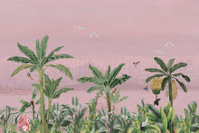 Load image into Gallery viewer, 274_DA - Tropical Forest with Pastel Pink Background Mural Wallpaper
