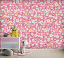 Load image into Gallery viewer, 279_DA - White Sun Flower With Pastel Pink Background Wallpaper
