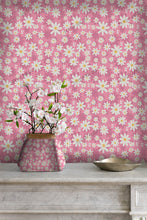 Load image into Gallery viewer, 279_DA - White Sun Flower With Pastel Pink Background Wallpaper
