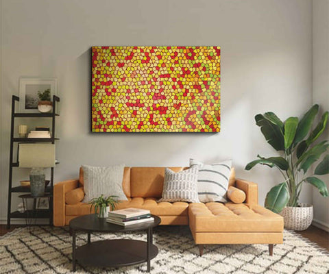 29_DP - Red and Yellow, Abstract Design