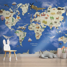 Load image into Gallery viewer, 304_DA - World Map - Blue
