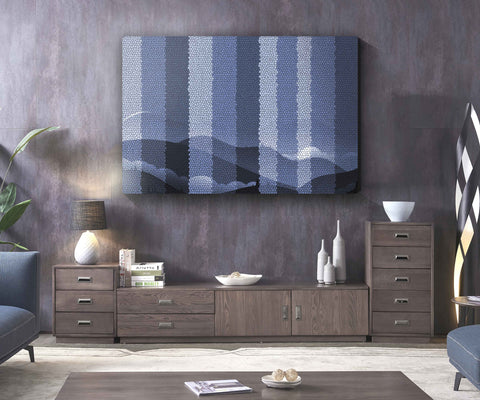 31_DP - Grey vertical stripes, Abstract Art