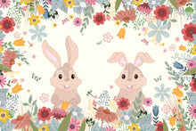 Load image into Gallery viewer, 368_DA_Rabbits In Garden - Light Beige
