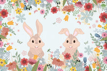 Load image into Gallery viewer, 369_DA_Rabbits In Garden - Blue
