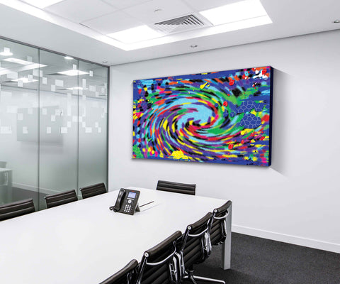 45_DP - Whirl multi colour, Abstract Art