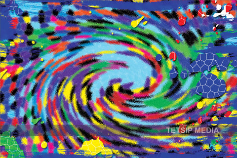 45_DP - Whirl multi colour, Abstract Art