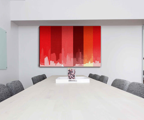 52_DP - Reddish stripes, Abstract Art