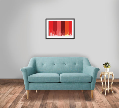 52_DP - Reddish stripes, Abstract Art