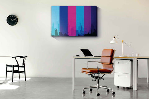54_DP - Purplish stripes, Abstract Art