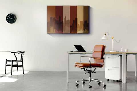 55_DP Brownish stripes, Abstract Art