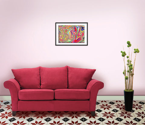57_DP - Multicolour Pigment Abstarct Design