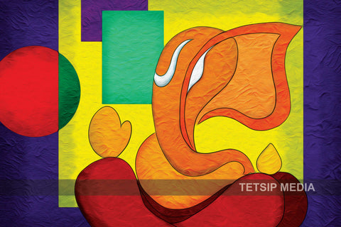 78_DA - Sri Ganesh Abstract Art